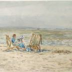 Edelt - Aquarel - Strand Van Heist 1934 thumbnail 4