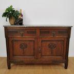 Vintage Frans Dressoir Commode, Ladekast Badkamermeubel Met Marmer Blad 114 thumbnail 2