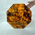 Faux Tortoiseshell Plexiglass Tray By Alpac, France Circa 1980 thumbnail 2