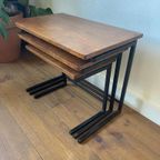 Vintage Retro Mimiset / Nesting Tafels Van Teak thumbnail 3