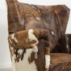 Art Deco Armchair In Cow Skin thumbnail 6