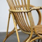 Vintage Jaren ’50 Dutch Design Rotan Fauteuil Met Mooie Organische Vormen thumbnail 11