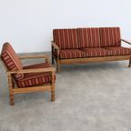 Brutalist Bank | Vintage Sofa | Jaren 60 | Eiken thumbnail 11
