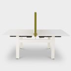 Ahrend Balance Bench Werkplek, Wit Blad, 2X 140 X 80 Cm, Groen Zichtschot thumbnail 4