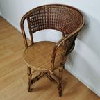 Vintage Bamboe Fauteuil, Rattan Stoel, Stoeltje thumbnail 11