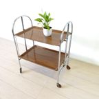 Retro Vintage Bijzettafel Tafel Serveerwagen Jaren 70 thumbnail 5