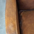 Comfortabele Set Vintage Schapenleren Design Fauteuils/ Armchairs Met Mooie Kleuren thumbnail 8