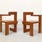 2 Steltman Chairs In The Style Of Gerrit Rietveld thumbnail 2