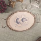 Antiek Klein Dienblad Met Keramiek Tegel (Blauw/Creme) thumbnail 6