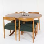 Set Van 4 Deense Stoelen Eetkamerstoelen 'bjerremose' Vintage Reupholstered thumbnail 7
