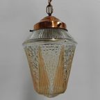 Vintage Hanglamp Met Glazen Kap thumbnail 6