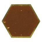 Zeldzame Hexagonale Messing Spiegel Rodolfo Dubarry 1970S thumbnail 12