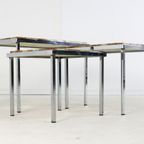 Hollywood Regency Set Van 3 Nesting Tables Vintage Epoxy thumbnail 6