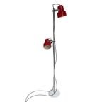 Space Age Design / 1970’S Lamp With Two Shades - Red And White With A Chrome Upright thumbnail 6