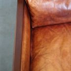 Mooie Schapenleren Artdeco Design Fauteuil/ Armchair Afgewerkt Met Hout thumbnail 7