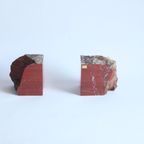 Jasper Hematite Bookends, Zimbabwe 1970S | Kerst thumbnail 9