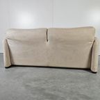 Cassina Maralunga Bank, Creme Alcantara Leer, Tweezits thumbnail 15