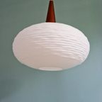 Ophanging In Witte Opaline En Teakhout, Scandinavische Stijl thumbnail 4