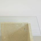 Glazen Salontafel Travertin Onderstel thumbnail 6