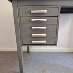 Vintage Metalen Bureau Gispen Stijl Vintage Bureautje thumbnail 3