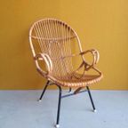 Vintage Rotan Fauteuil, Fifties Design, Rohe Van Sliedrecht thumbnail 3