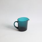 Green Glass Pitcher By Kai Franck For Nuutajarvi Notsjo, Finland 1950S thumbnail 5