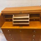 Vintage Rolltop Kast-/ Secretaire Deens thumbnail 7