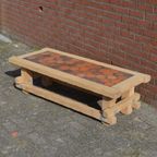 Salontafel Met Tegelblad Gezandstraald thumbnail 2