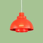 Iconische Rode Plastic Space Age Lamp Van Nordisk Solar Compagny Ontworpen Door K. Kewo *** Jaren thumbnail 8