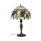 Art Deco Tiffany Stijl Tafellamp Met Organische Voet Jaren 70 thumbnail 3