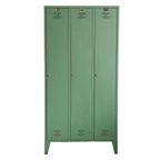 Vintage Franse Industriële Locker Groen Patina thumbnail 6