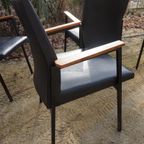Set Van 6 Industriele Midcentury Armstoelen/ Vergaderstoelen thumbnail 4