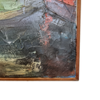 Vintage Frans Schilderij Met Boten In Haven, Jaren 50 thumbnail 6