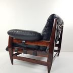 Lounge Chair By Jean Gillon For Italma Wood Art Leather thumbnail 5