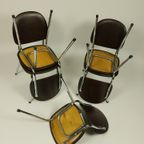 5 X Vintage Stoelen In Skai Leer, Jaren 70 thumbnail 5