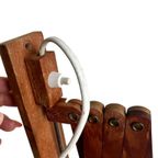 Vintage Houten Wandlamp / Schaarlamp Met Kapje 'aro Leuchten thumbnail 8