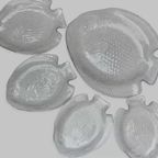 Vintage Glazen Vissen Schalen Set, Arcoroc France thumbnail 2