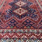 Handgeknoopt Oosters Shiraz Vloerkleed 205X300Cm Perzisch Tapijt Oranje Rood Blauw Wol Handgeknoopt thumbnail 9