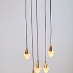 Vintage Cascade Hanglamp Regency Messing Herbert Schmidt '70 thumbnail 2