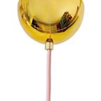 Vintage Regency Bollamp Glas Wit Goud thumbnail 4
