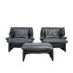 Cassina Portovenere Set Fauteuils Met Hocker thumbnail 3