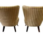 Set Van 2 Vintage Cocktailstoelen / Eenzitjes / Fauteuils thumbnail 11