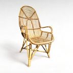 Vintage Design Rotan Fauteuil , Rohé Noordwolde, 1960S thumbnail 4
