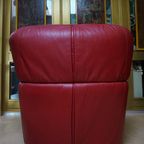 Rood Leren Lounge Fauteuil Door Calia Italia, 1990S thumbnail 6