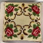 Vintage Smyrna Kussen Bloem thumbnail 2