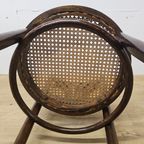 Antieke Art Nouveau Weense Jakob En Josef Kohn Stoel (thonet Stijl) Antique Webbing Chair thumbnail 2