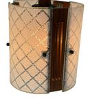 Ca. 1960’s Ceiling Fixture - Scandinavian Design - With Teak Wood And Curved Glass, thumbnail 9