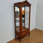 Vintage Landelijke Queen Ann Vitrinekast Spiegel Kast thumbnail 7