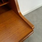 Zweeds Teak Secretaire Met Lades En Uitschuifbaar Blad, Bureau thumbnail 16