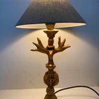 Pierre Casenove Verguld Bronzen Tafellamp , Jaren 90 thumbnail 4